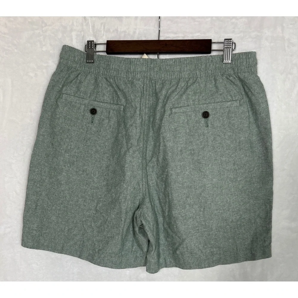NWT J. CREW Linen Blend Shorts Mens Size L (33x5.5) Light Green Preppy Lagenlook